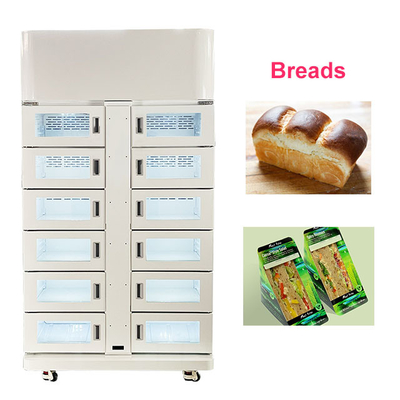 دستگاه فروش نان قفسه سفارشی یخچال با سیستم هوشمند و خواننده کارت