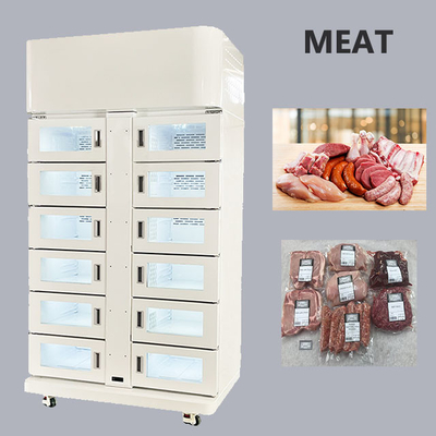 دستگاه فروش 24 ساعته یخچال برای گوشت با اسکنر کد QR