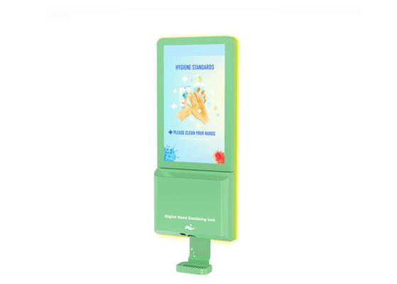 Wifi Hand Sanitizer Dispenser 1080p Lcd Digital Signage With Temperature