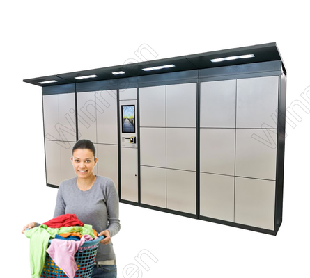 Smart Pin Code Custom APP Laundry Dry Clean Locker Touch Screen With Remote Manage
