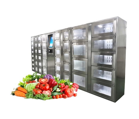 Food Vegetable Vending Locker Machine 18.5" Touch Screen Intelligent Service