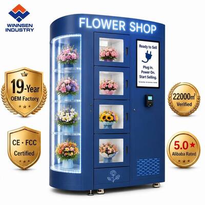 کیفیت دستگاه فروش گل های تازه ی 22 اینچی با صفحه لمسی با مدیریت مبتنی بر ابر کارخانه