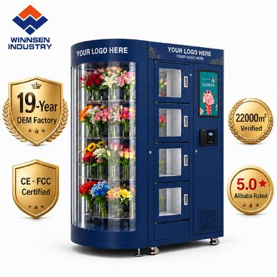 کیفیت دستگاه فروش خودکار گل وینسن اسمارت ۲۴ ساعته با صفحه لمسی و گزینه‌های پرداخت متعدد کارخانه