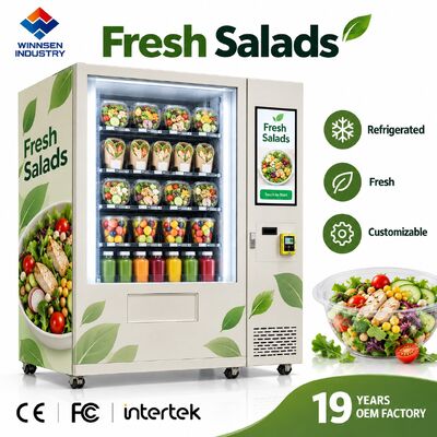 کیفیت Smart Salad Vending Machine with Refrigerated Display Adjustable Shelves Touch Screen کارخانه