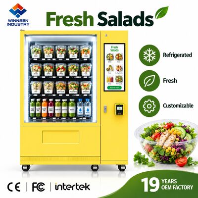 کیفیت Winnsen Refrigerated Salad Vending Machine with Cloud Platform Remote Management Reports کارخانه