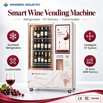 کیفیت وینسن Outdoor Weather Resistant Wine Vending Machine Cold Storage تاچ اسکرین عملیات کارخانه