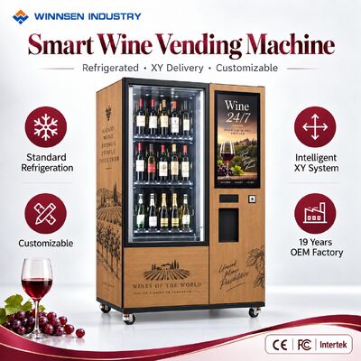 کیفیت Winnsen Self Service Wine Vending Machine for Airports Hotels Shopping Malls Chilled Retail کارخانه