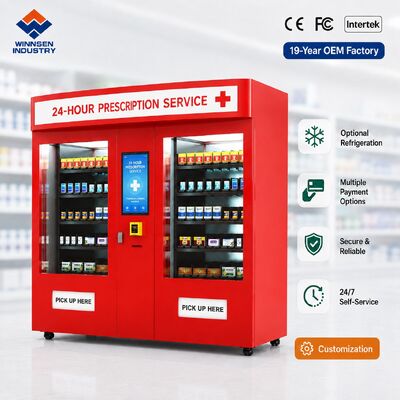 کیفیت Winnsen Campus Pharmacy Vending Machine 24H Medicine Dispenser for School Health Center کارخانه