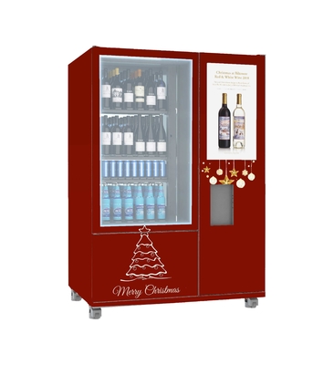 Refrigerated Whisky Vending Machine Credit Card Payment Conveyor Belt System